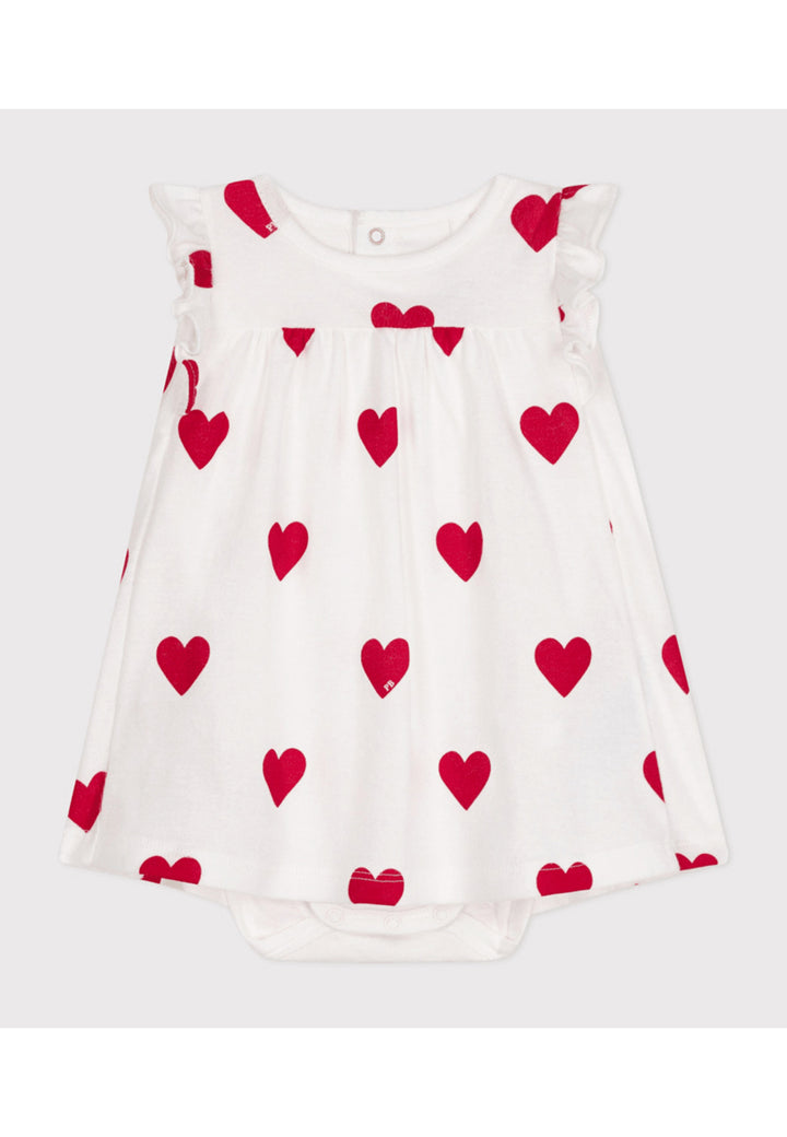 PETIT BATEAU dress for BABY GIRL - WHITE