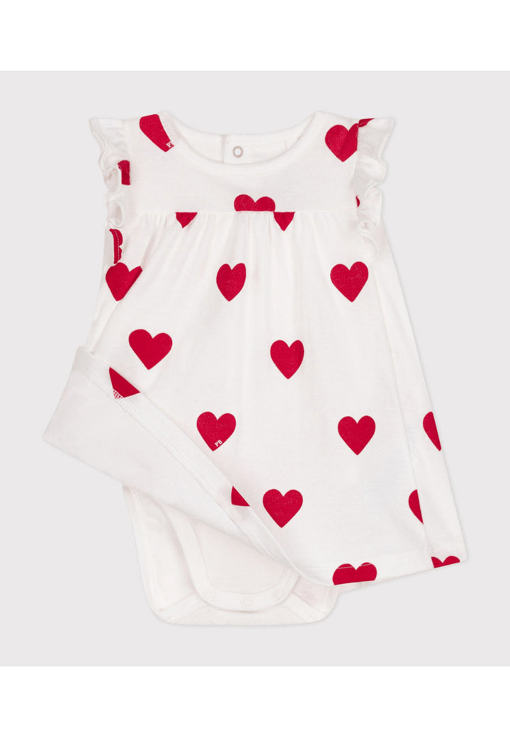 PETIT BATEAU dress for BABY GIRL - WHITE