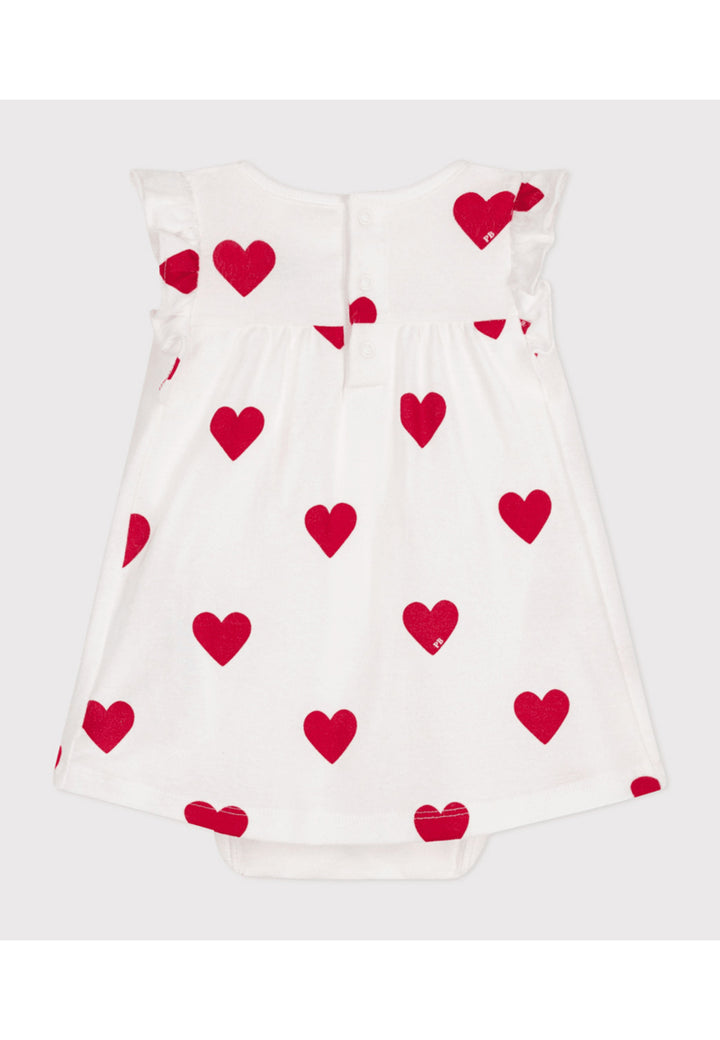 PETIT BATEAU dress for BABY GIRL - WHITE