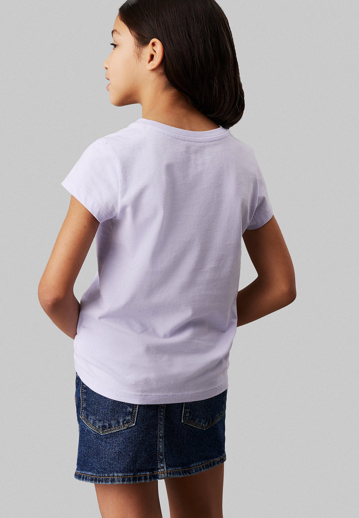 T-shirt CALVIN KLEIN JEANS da BAMBINA - Purple Heather