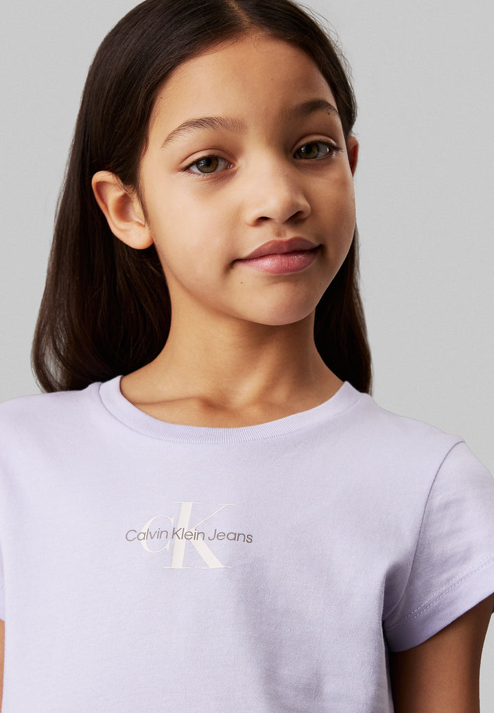 T-shirt CALVIN KLEIN JEANS da BAMBINA - Purple Heather