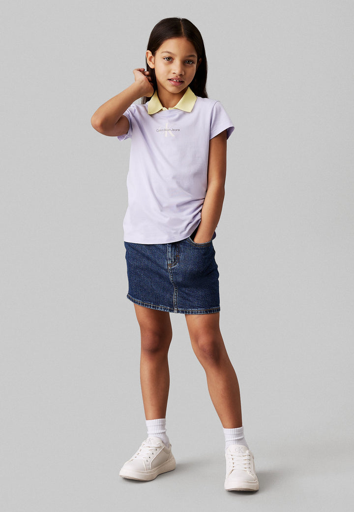 T-shirt CALVIN KLEIN JEANS da BAMBINA - Purple Heather