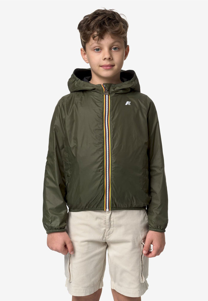 K-WAY Giubbotto K-WAY da BAMBINO - Black Pure - Green L
