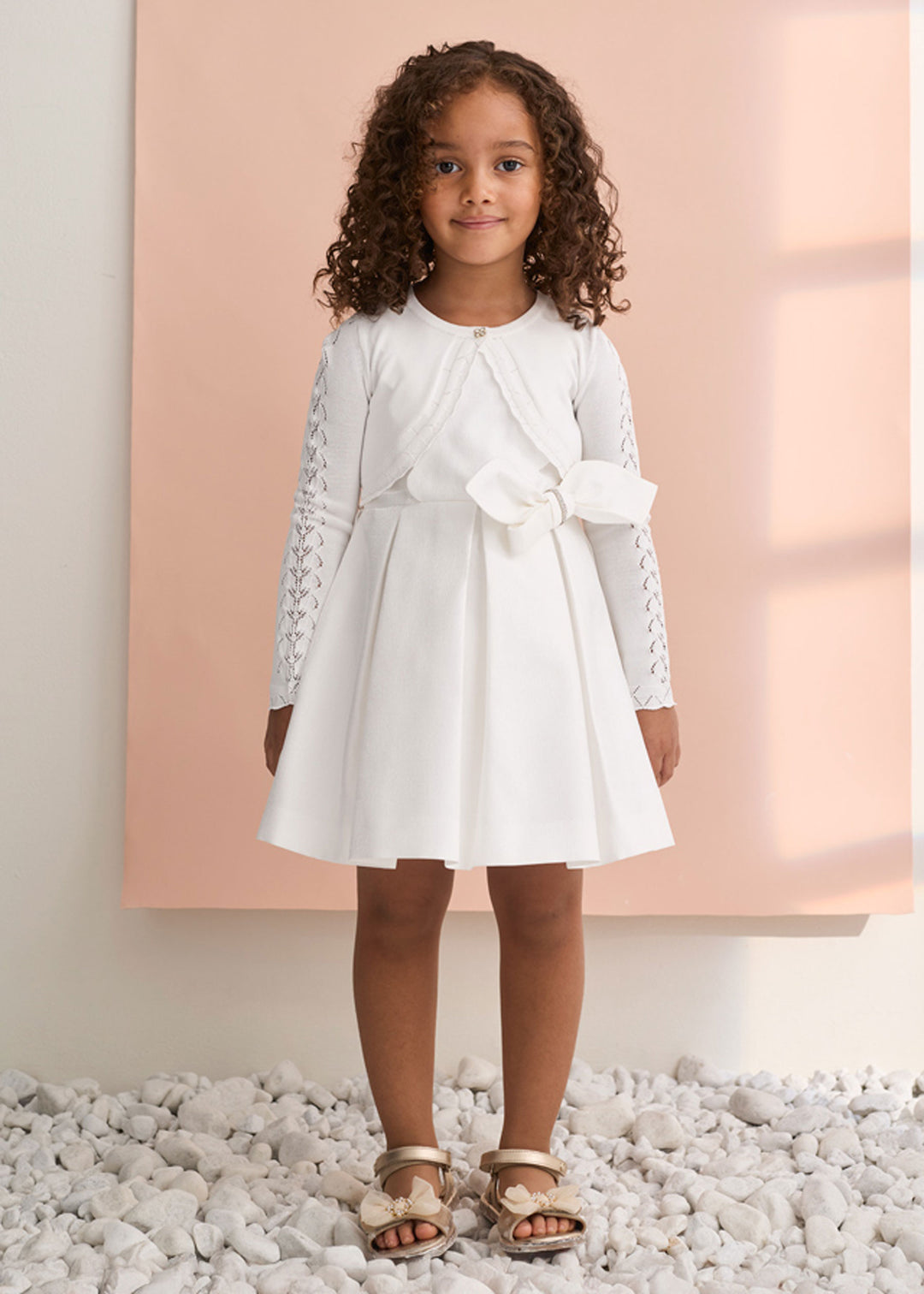ABEL E LULA Cardigan ABEL E LULA da BAMBINA - Panna