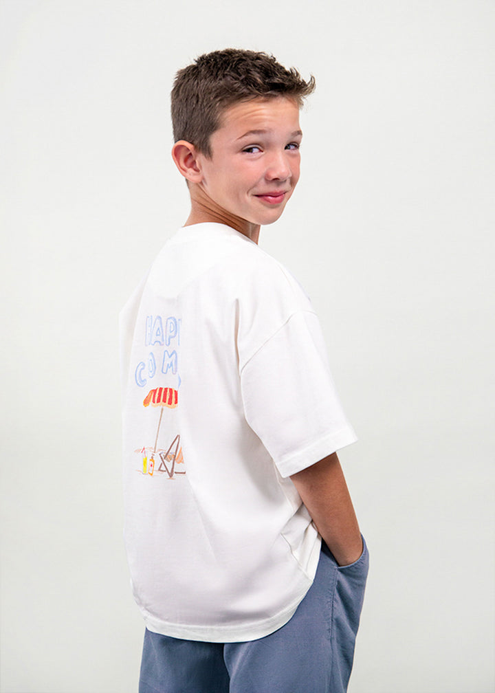 BOSTON T-shirt BOSTON da BAMBINO - Panna