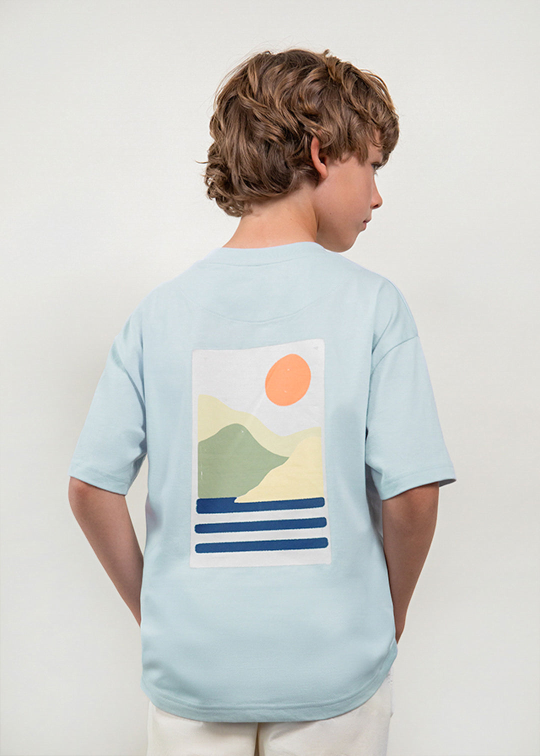 BOSTON T-shirt BOSTON da BAMBINO - Celeste