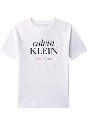 T-shirt bambino bianco Calvin Klein Jeans – 26SMCKLVCKSJA07B