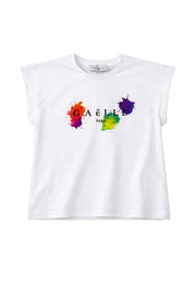 T-shirt bambina bianco Gaelle Paris – 2746M00455