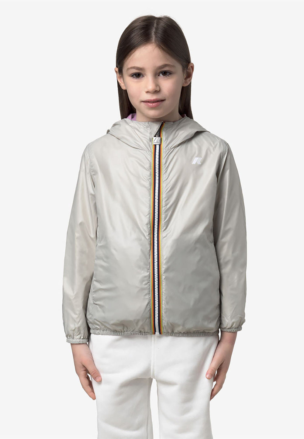 K-WAY Giubbotto K-WAY da BAMBINA - VIOLET GLICINE - BEIGE LT