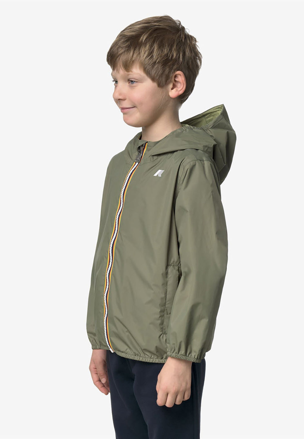 K-WAY Giubbotto K-WAY da BAMBINO - GREEN - LIME JACQUARD