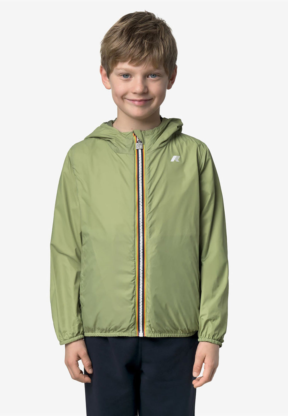 K-WAY Giubbotto K-WAY da BAMBINO - GREEN - LIME JACQUARD