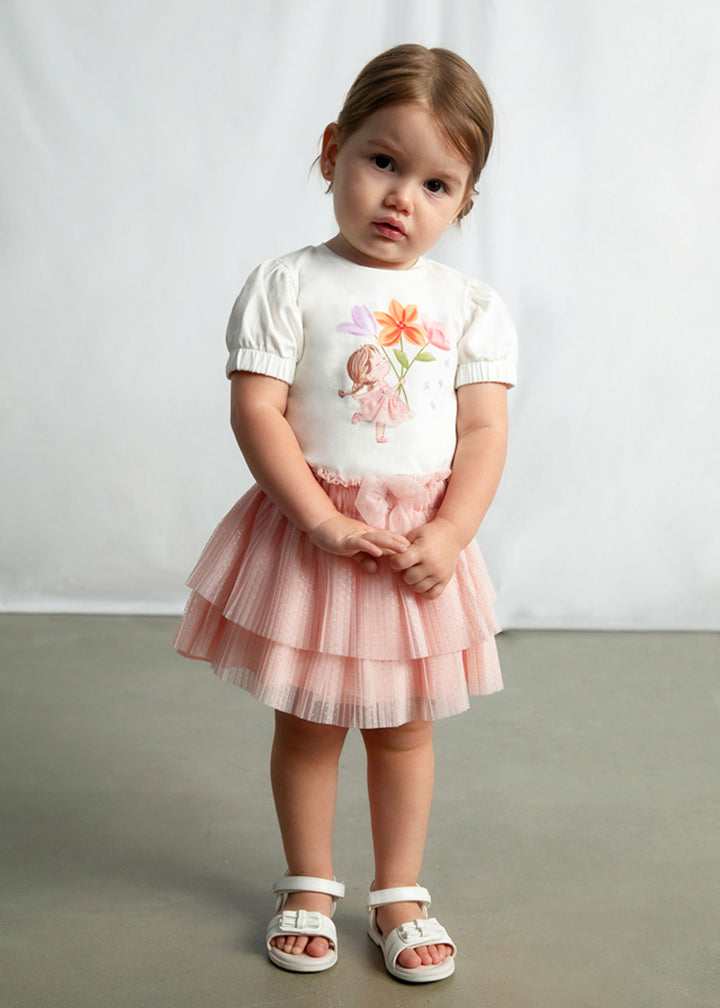 MAYORAL T-shirt MAYORAL da BAMBINA - Ecrù-bloss