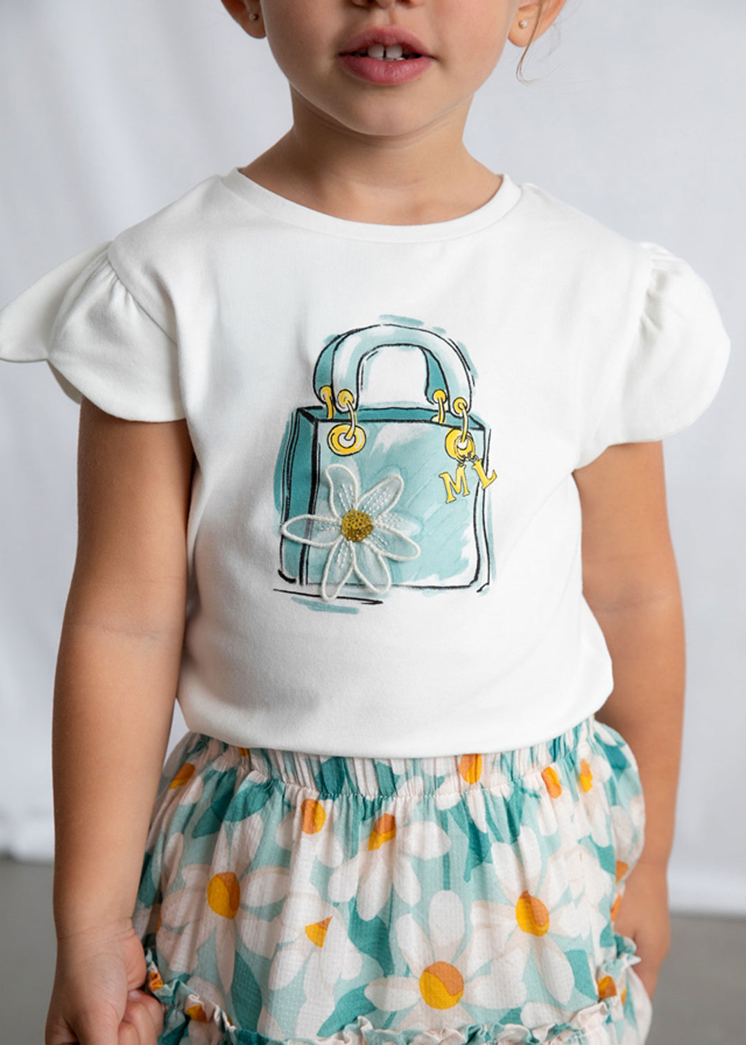 MAYORAL T-shirt MAYORAL da BAMBINA - Beige/lago