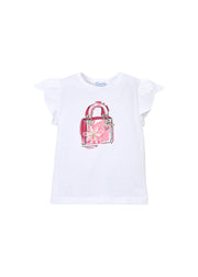 T-shirt bambina bianca Mayoral – 3002