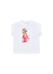 T-shirt bambina bianca Mayoral – 3005