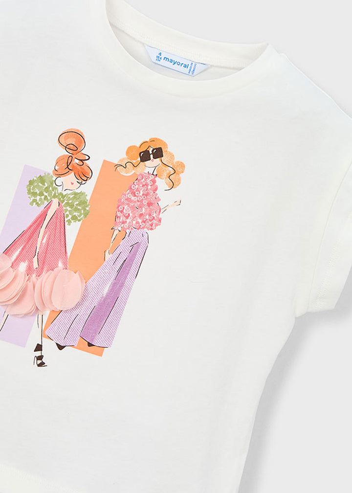 MAYORAL T-shirt MAYORAL da BAMBINA - Ecrù-bloss