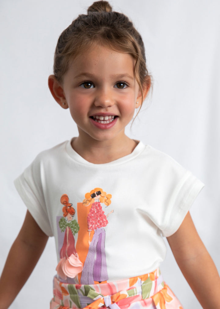 MAYORAL T-shirt MAYORAL da BAMBINA - Ecrù-bloss