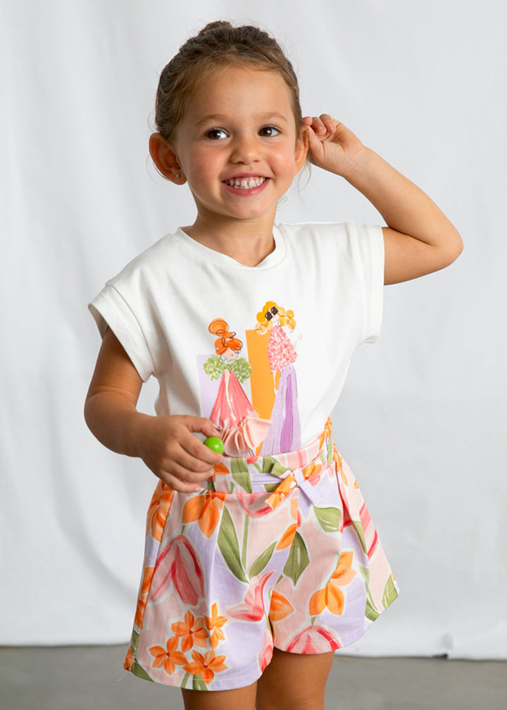 MAYORAL T-shirt MAYORAL da BAMBINA - Ecrù-bloss