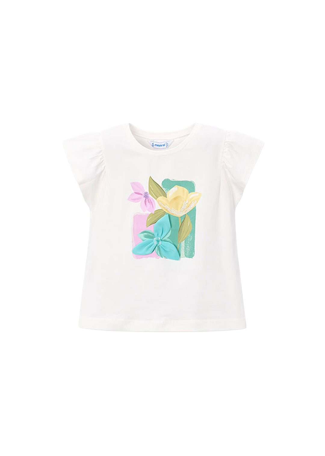 MAYORAL T-shirt MAYORAL da BAMBINA - Beige/lago