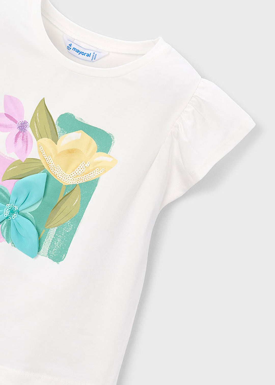 MAYORAL T-shirt MAYORAL da BAMBINA - Beige/lago
