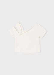 T-shirt bambina ecrù Mayoral – 3017