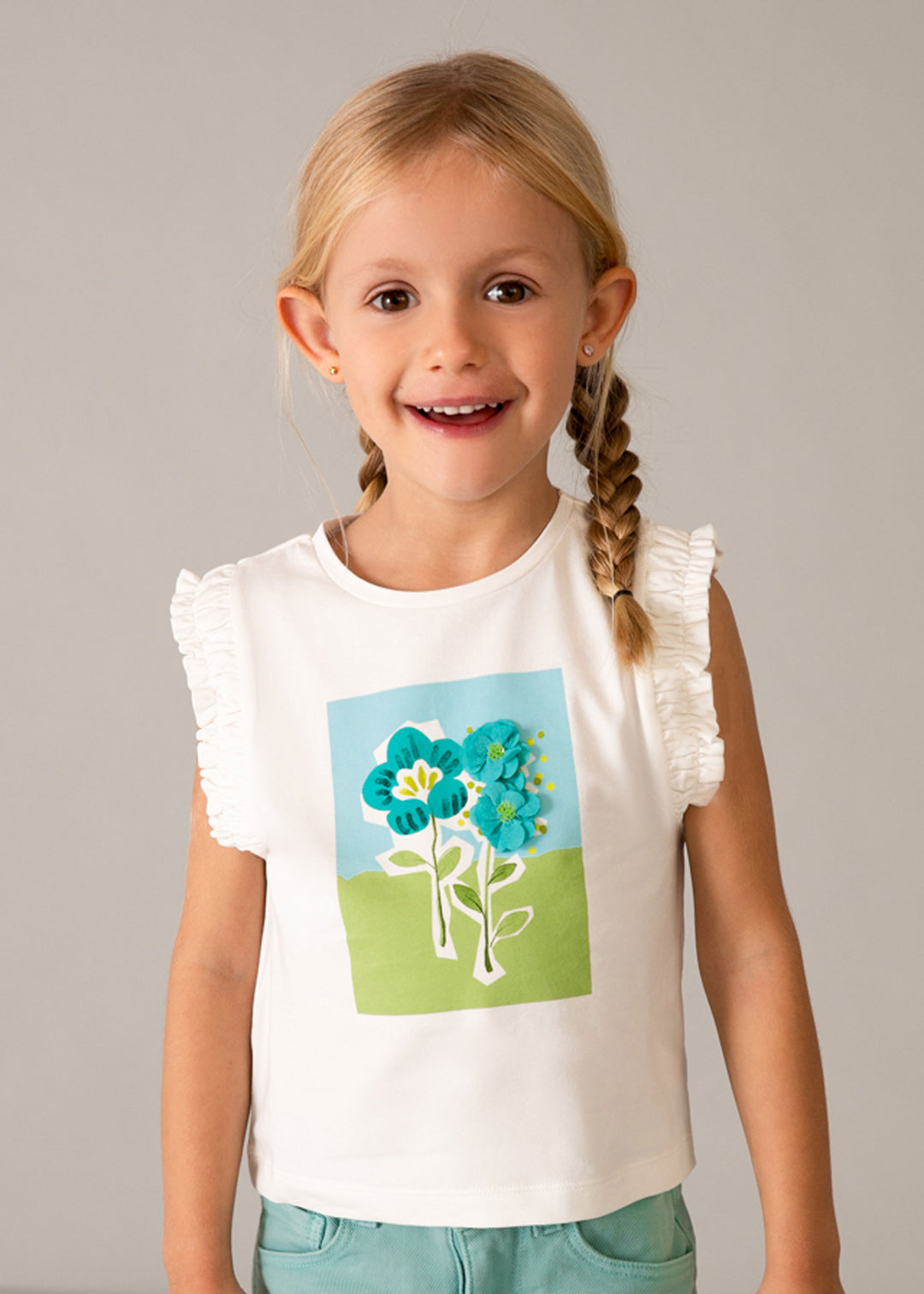 MAYORAL Top MAYORAL da BAMBINA - Ecrù