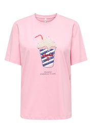 T-shirt donna rosa Only