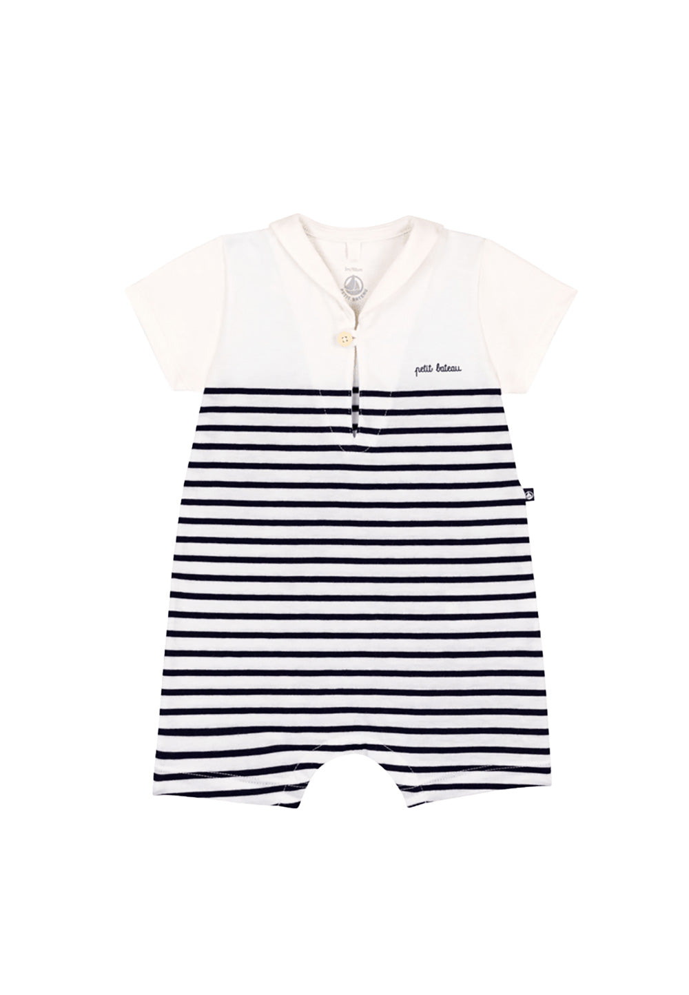 PETIT BATEAU Tutina PETIT BATEAU da NEONATI - marshmallow/soir