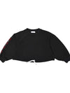 GAELLE PARIS Gaelle Paris felpa cropped ragazza logo strass