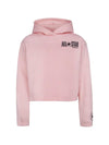 CONVERSE Felpa bambina rosa cropped