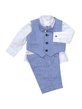 Vestito battesimo neonato azzurro